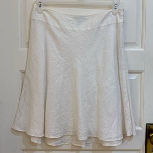 Ann Taylor white linen skirt